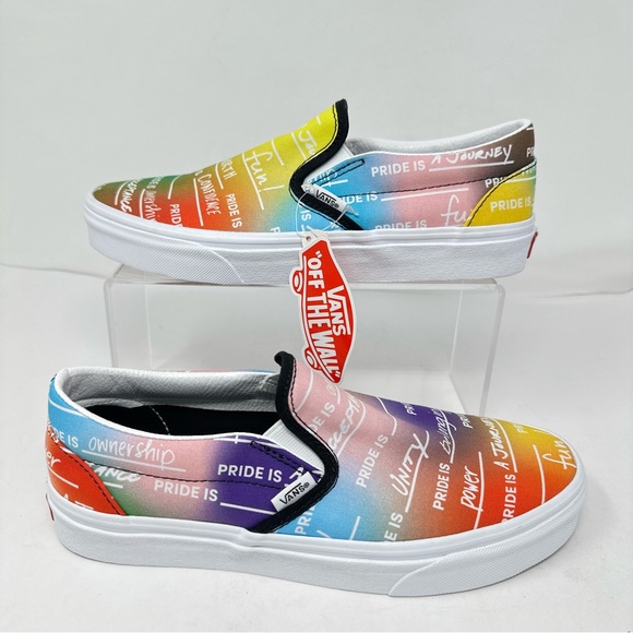 Vans Classic Slip On Pride Rainbow Sneakers - Picture 7 of 8